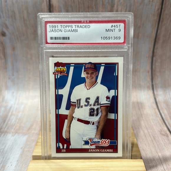 1991 Topps Traded Jason Giambi #45T PSA Mint 9 Baseball Card Item #ME523 - Picture 1 of 3